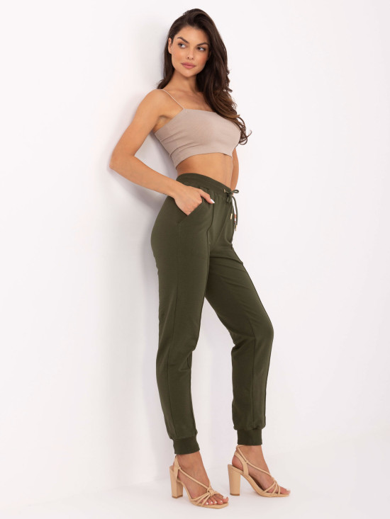 Stylowe spodnie dresowe w khaki