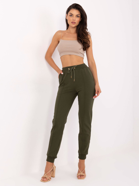 Stylowe spodnie dresowe w khaki