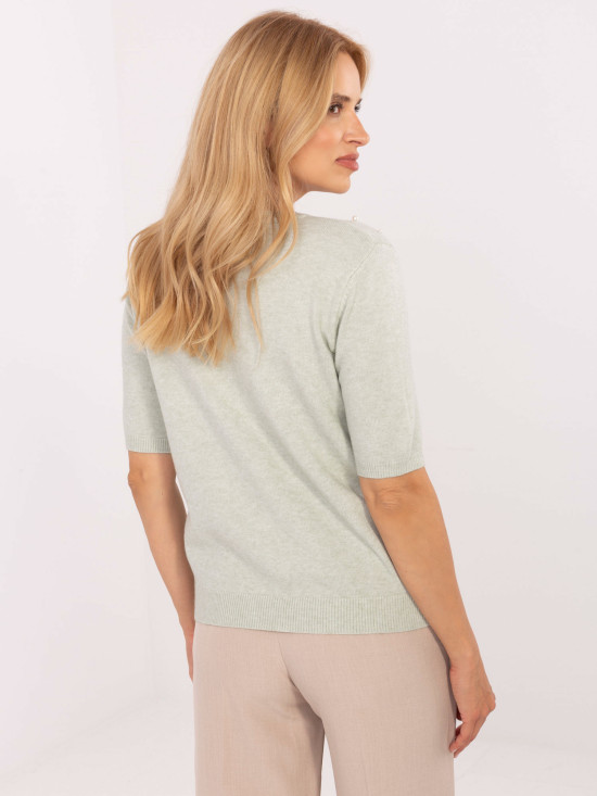 Elegancki pistacjowy sweter