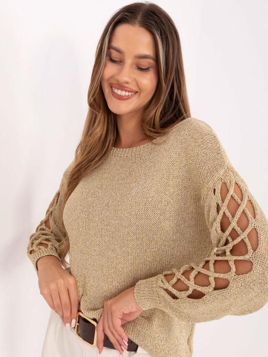 Elegancki złoty sweter