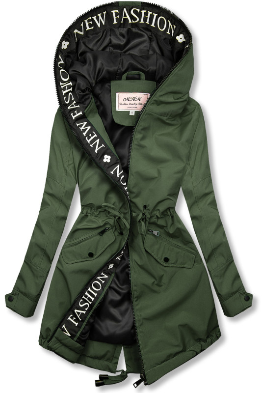 Lekka przejściowa parka FAHION khaki
