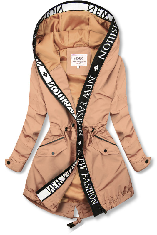 Brzoskiniowo-brązowa parka FASHION