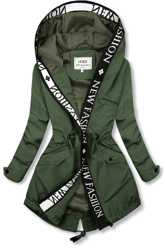 Oliwkowo-zielona parka FASHION