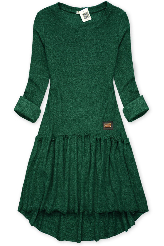 Szmaragdowo-zielona sukienka casualowa FASHION