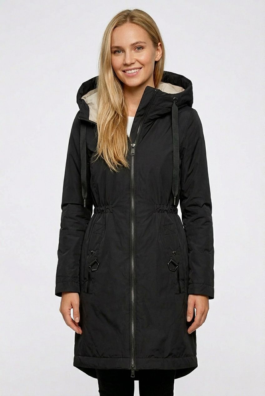 Kurtka jesienna z kapturem czarna