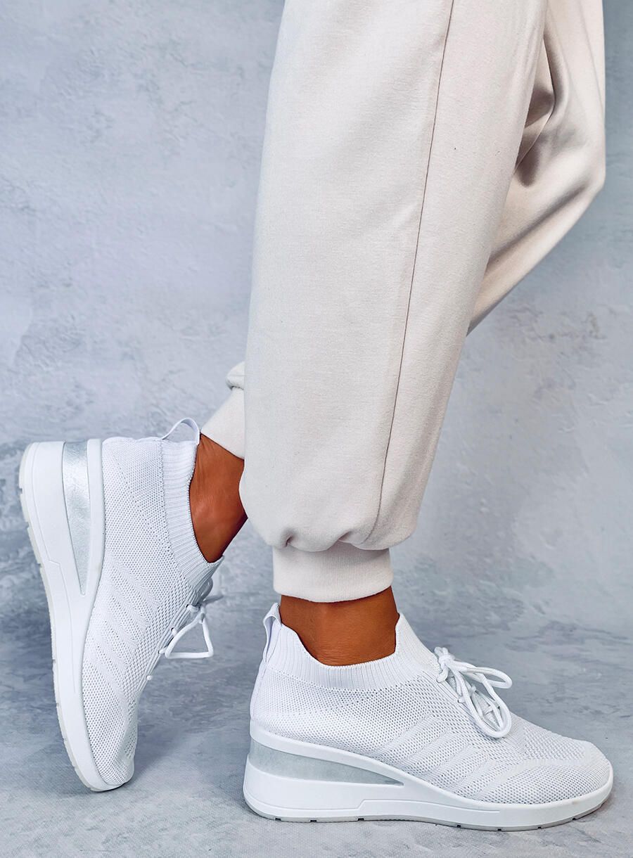 Buty sportowe na koturnie WHITE