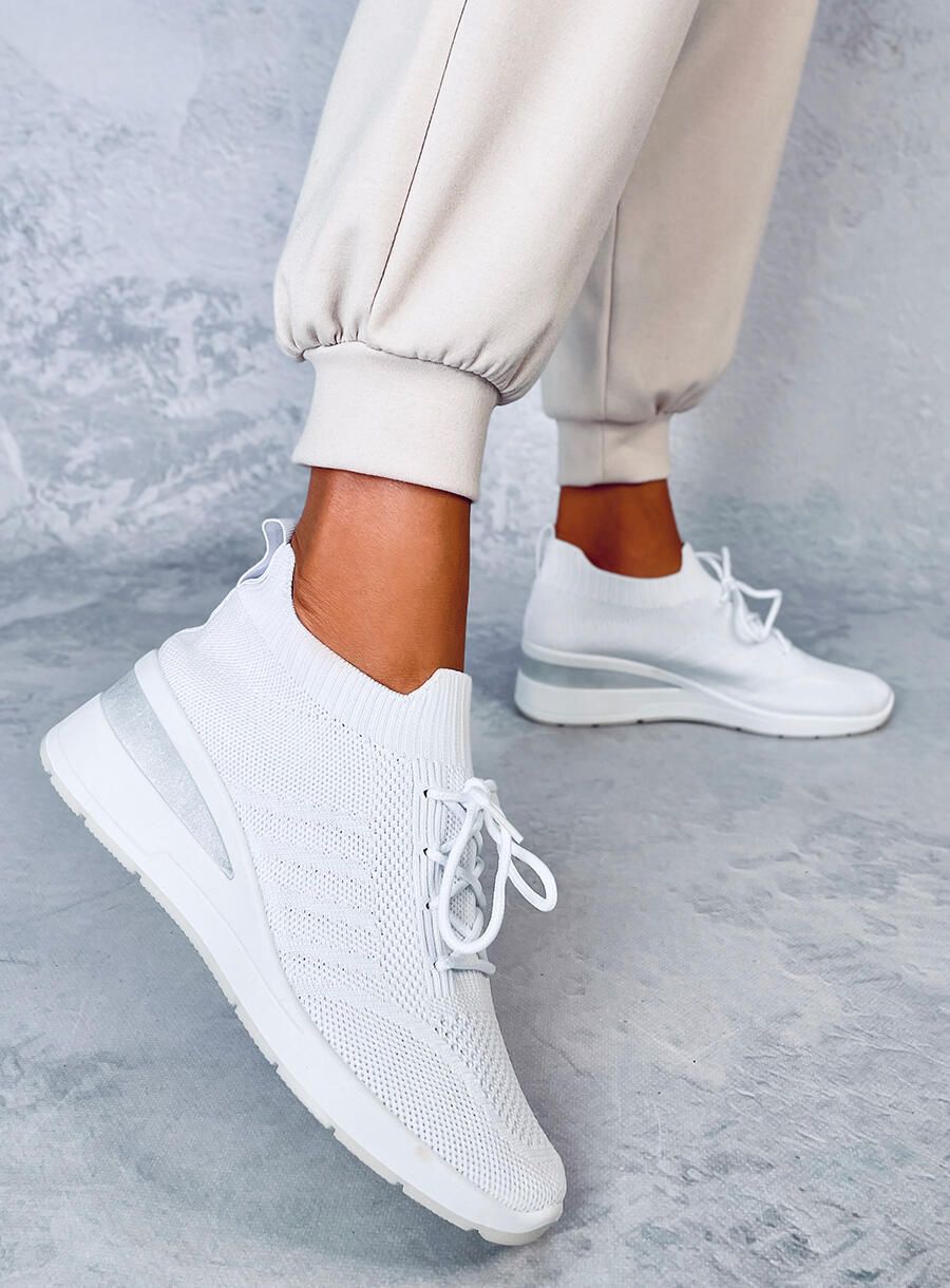 Buty sportowe na koturnie WHITE