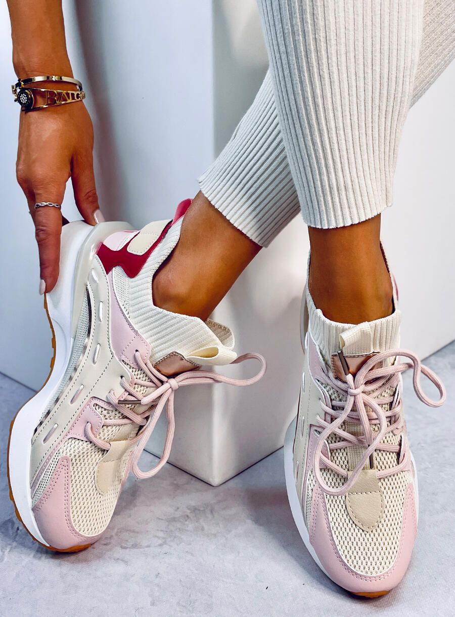 Sneakersy skarpetkowe Pink