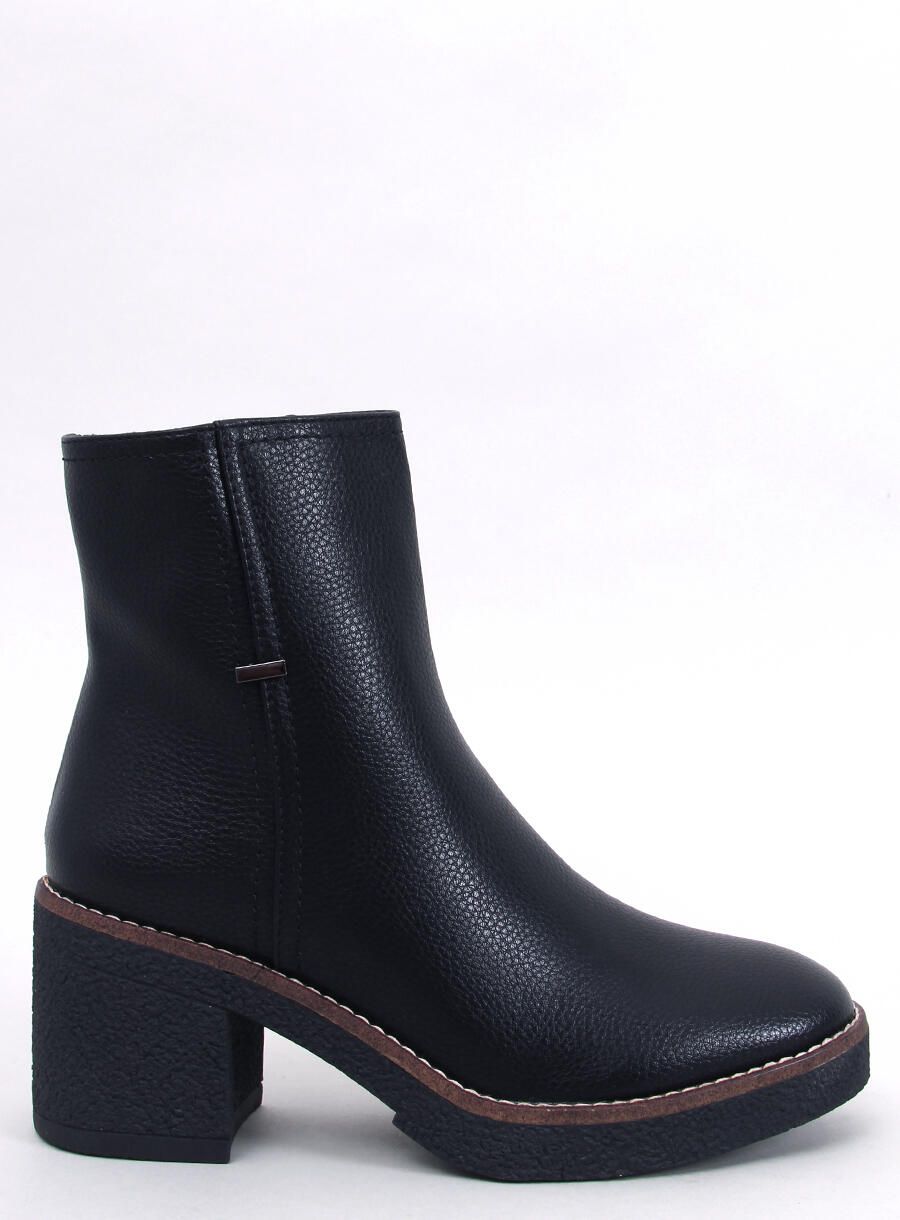 Botki na kauczukowym obcasie black