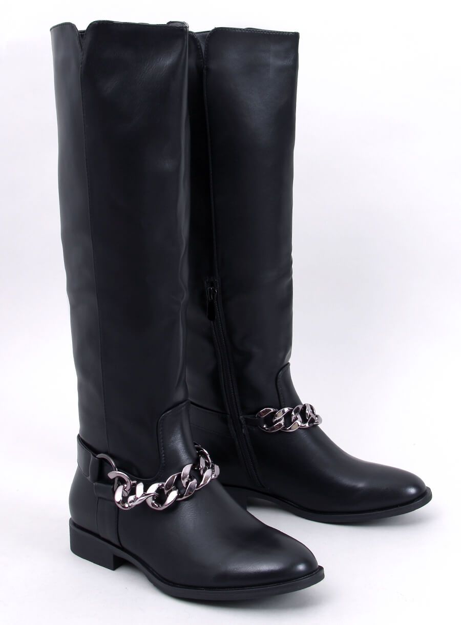 Oficerki damskie licowe DARIA BLACK