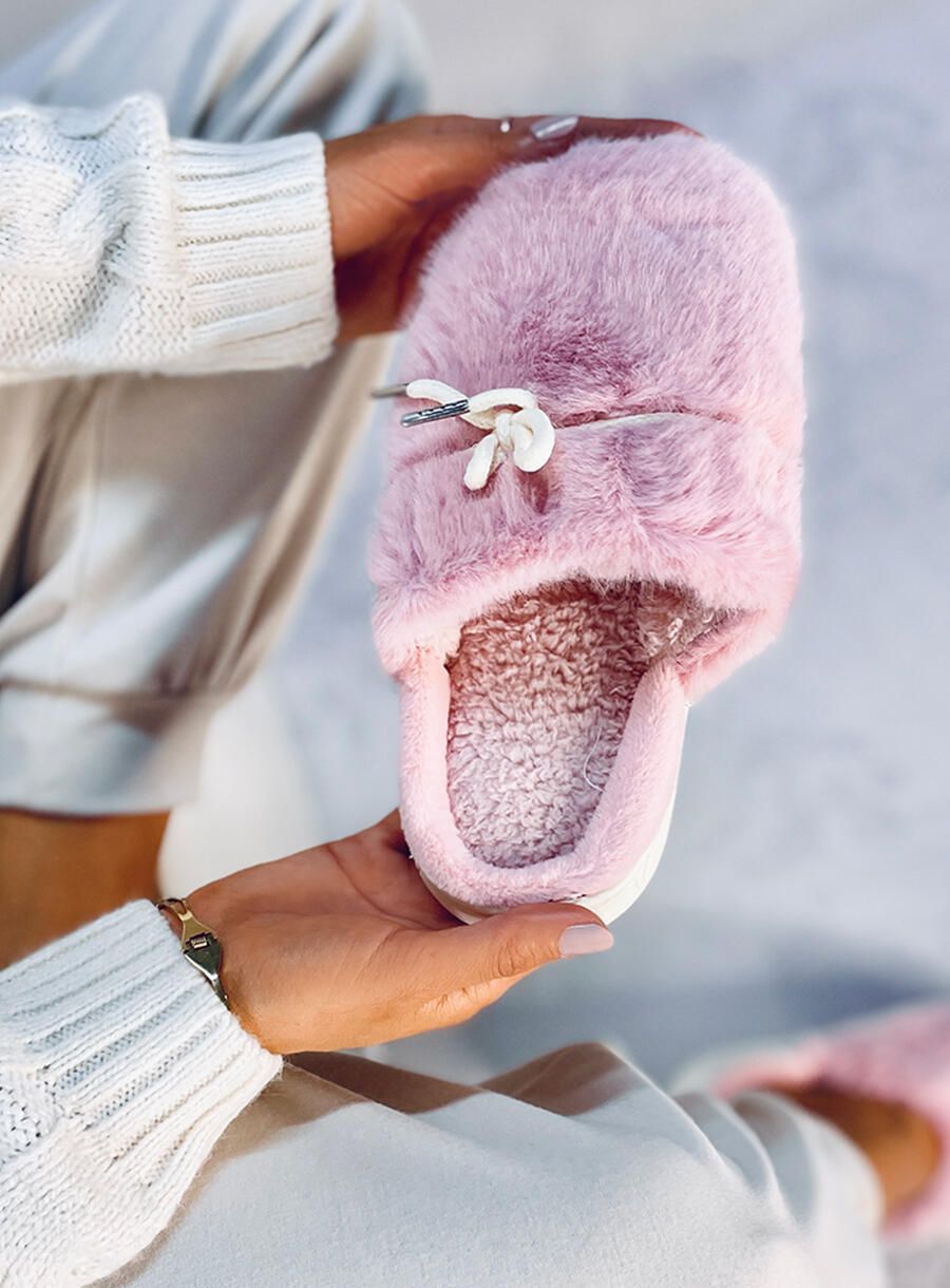 Kapcie futrzane LUNA PINK