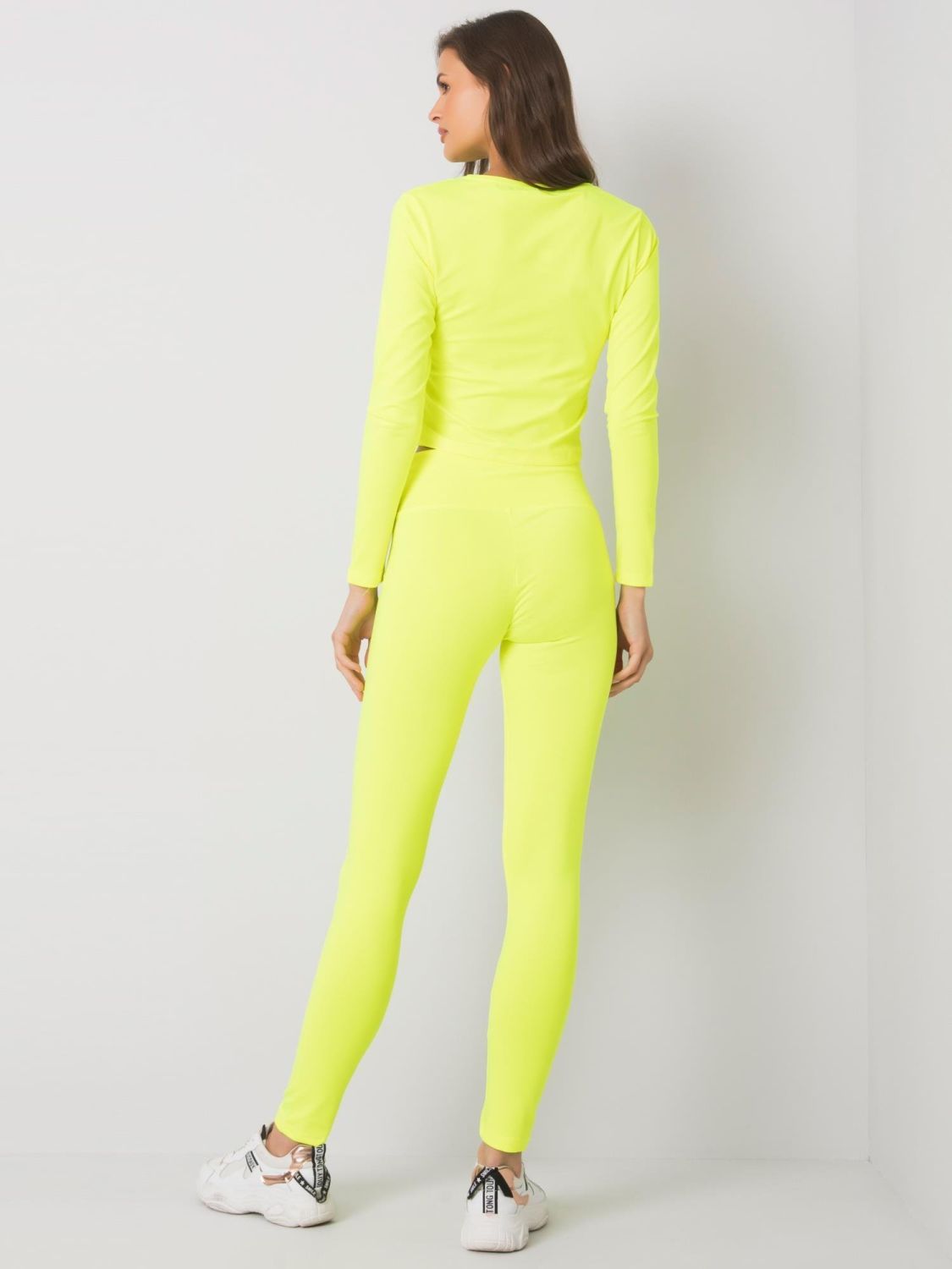 Fluo żółty komplet sportowy damski