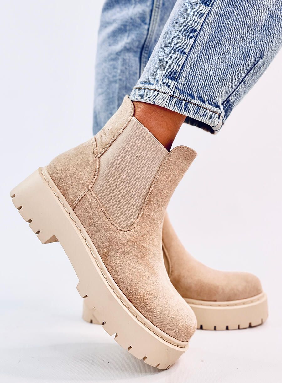 Sztyblety na platformie VILLES BEIGE