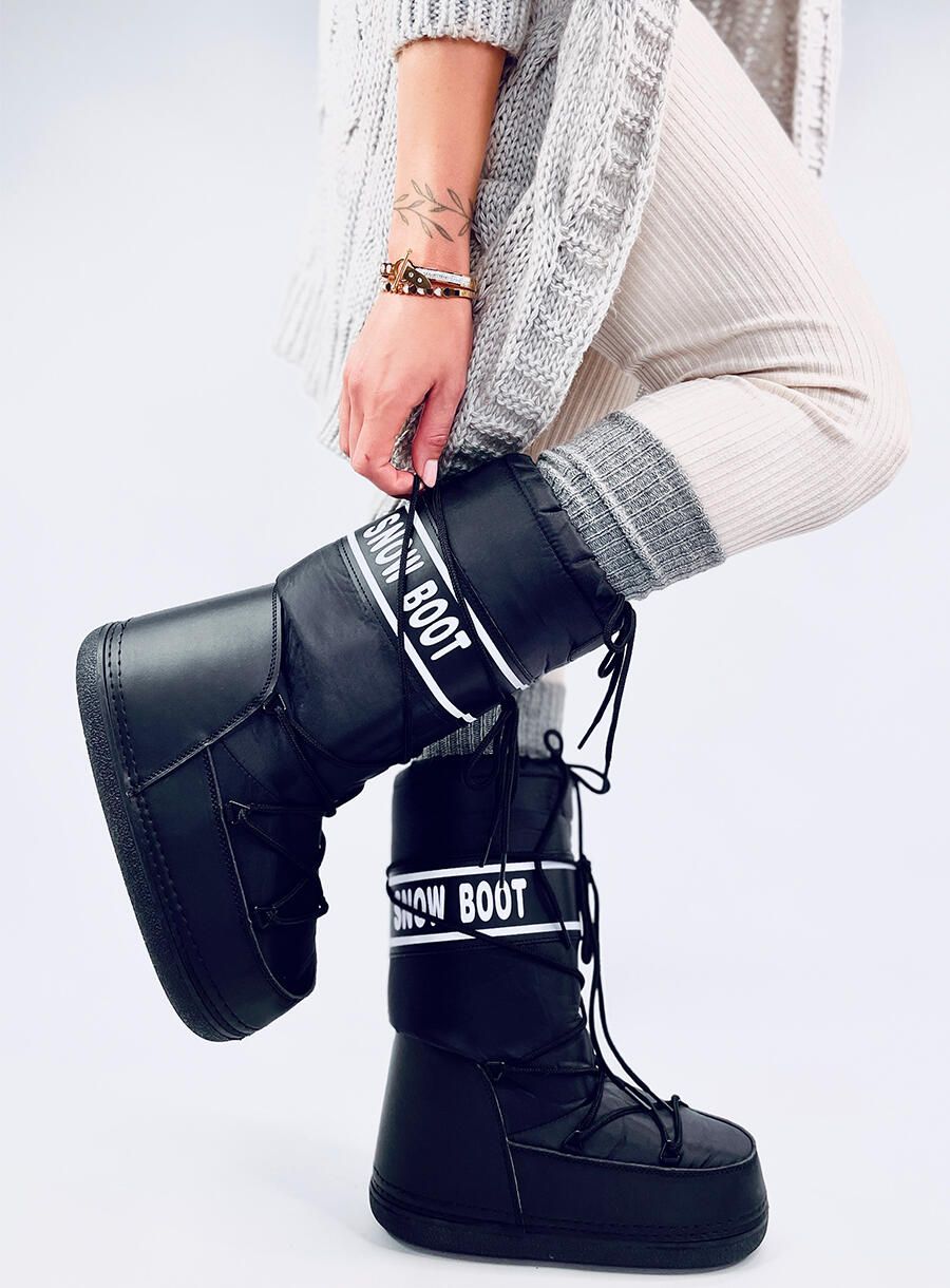 Snow boots wysokie TANGE BLACK