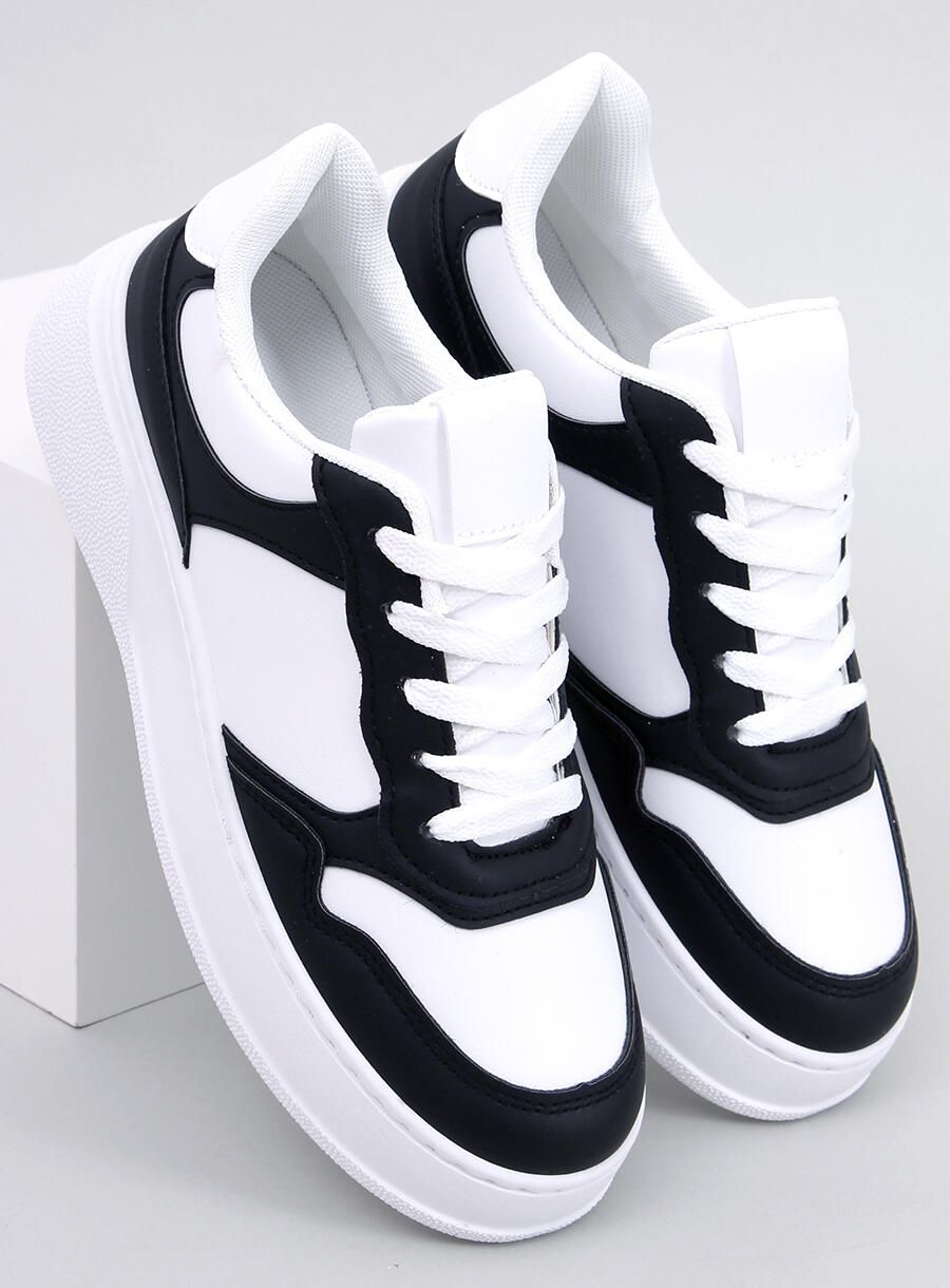 Sneakersy damskie pandy biały/czarny