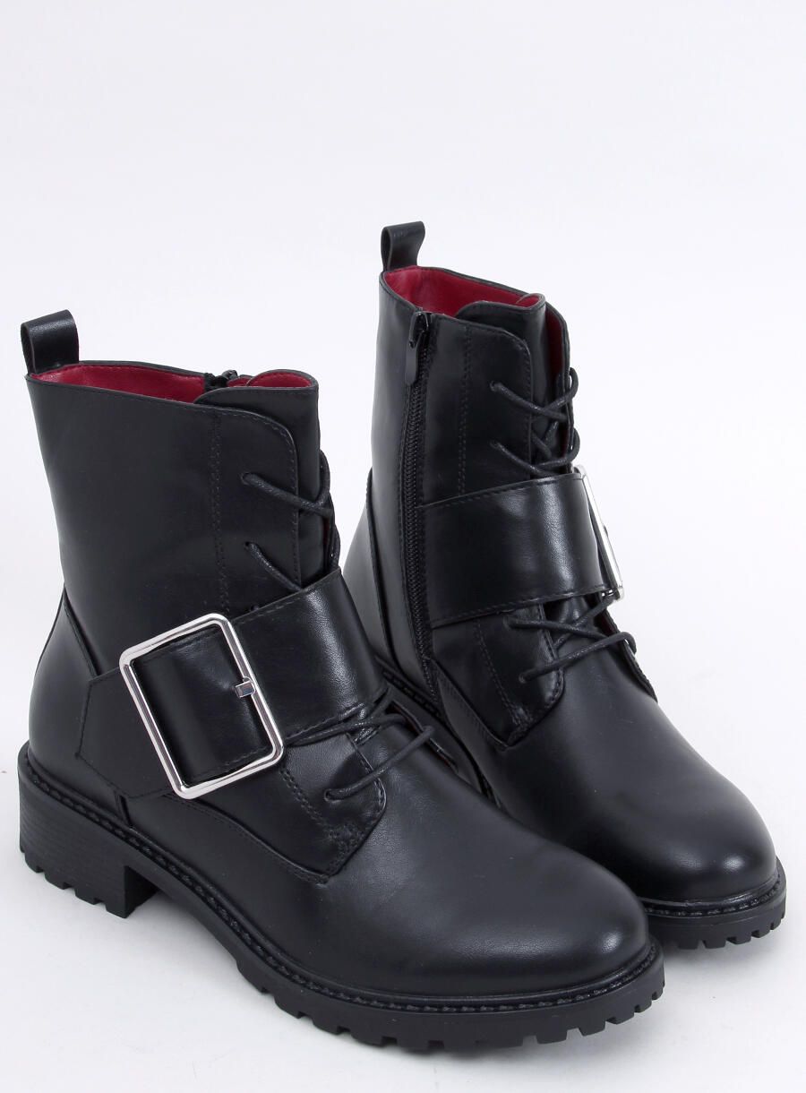 Botki sznurowane EWA BLACK