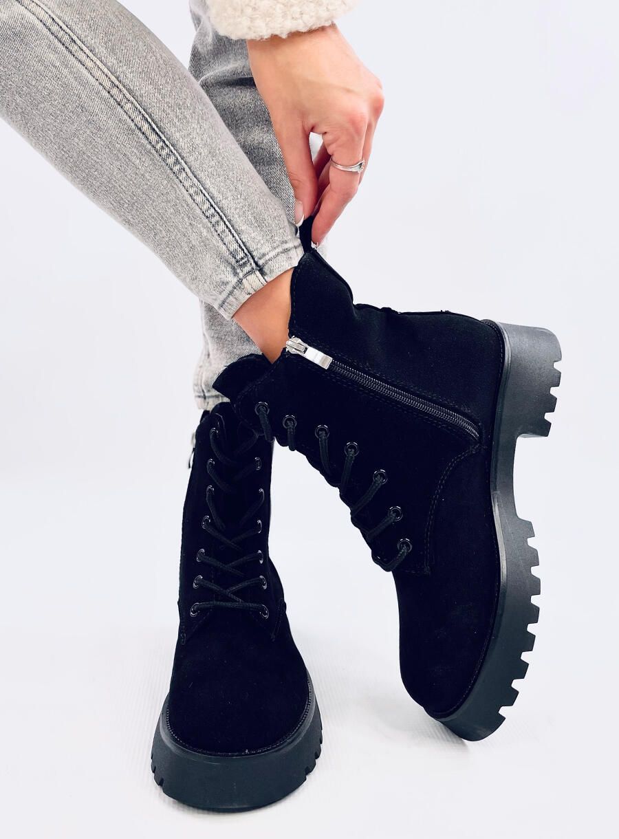 Sztyblety sznurowane EMILIA BLACK