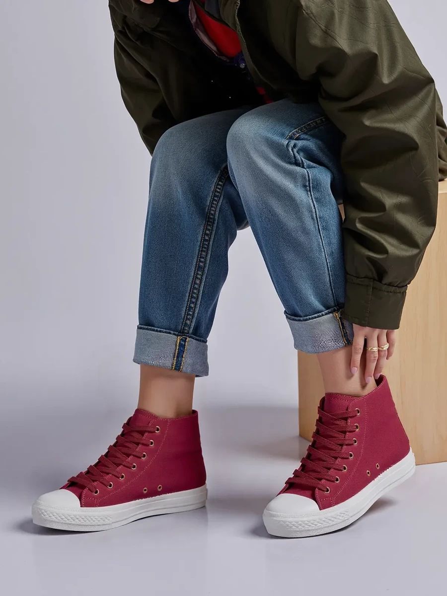 Damskie Trampki LIVIO WINE RED