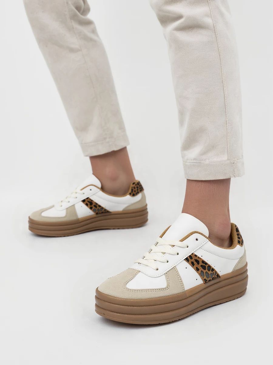Damskie Sneakersy ALMA LEOPARD – Wyrazisty Wzór i Miejski Styl