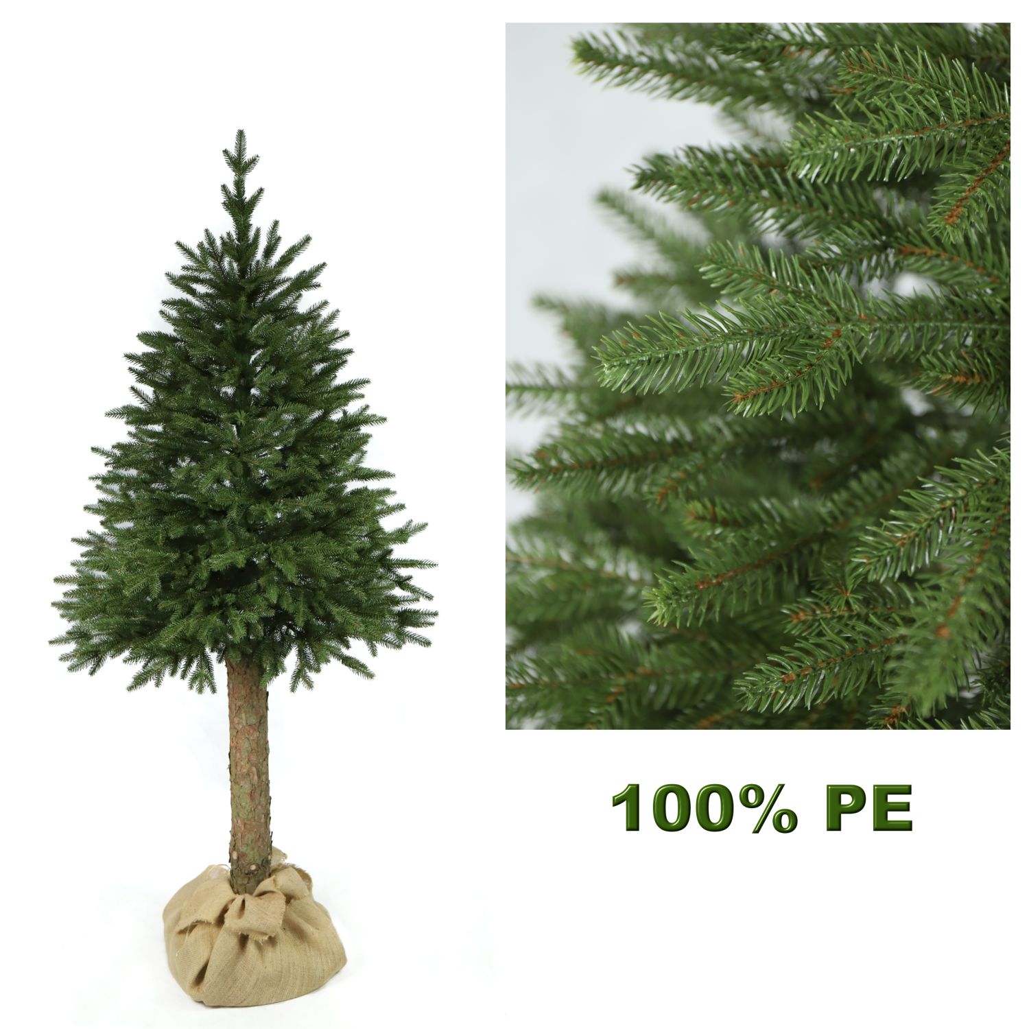 Choinka sztuczna Świerk Naturalny PE na Pniu 180 cm