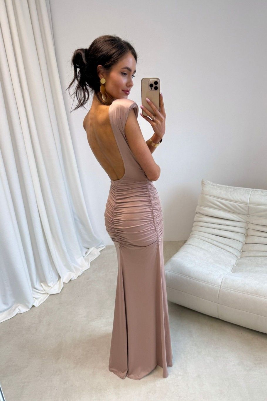 Maxi sukienka w kolorze mokka Aurelia