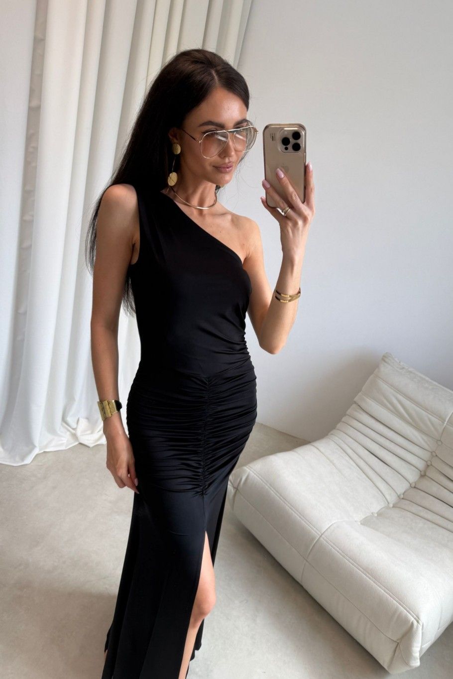 Czarna sukienka maxi