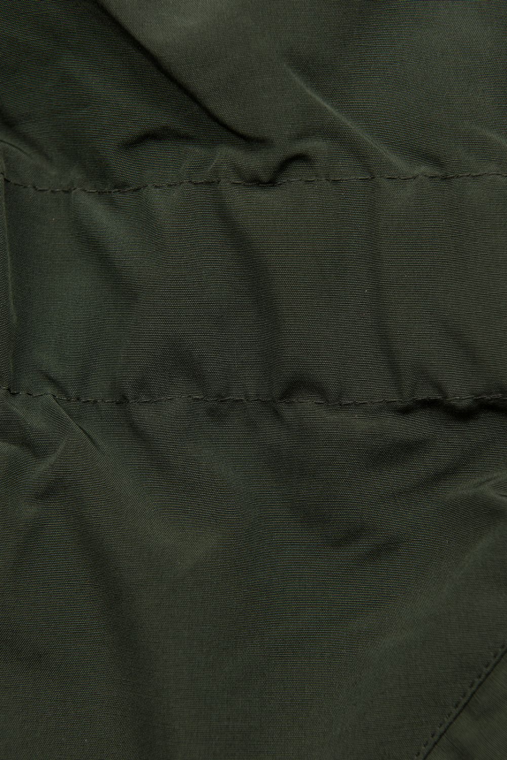 Khaki zimowa parka z brązowym pluszem