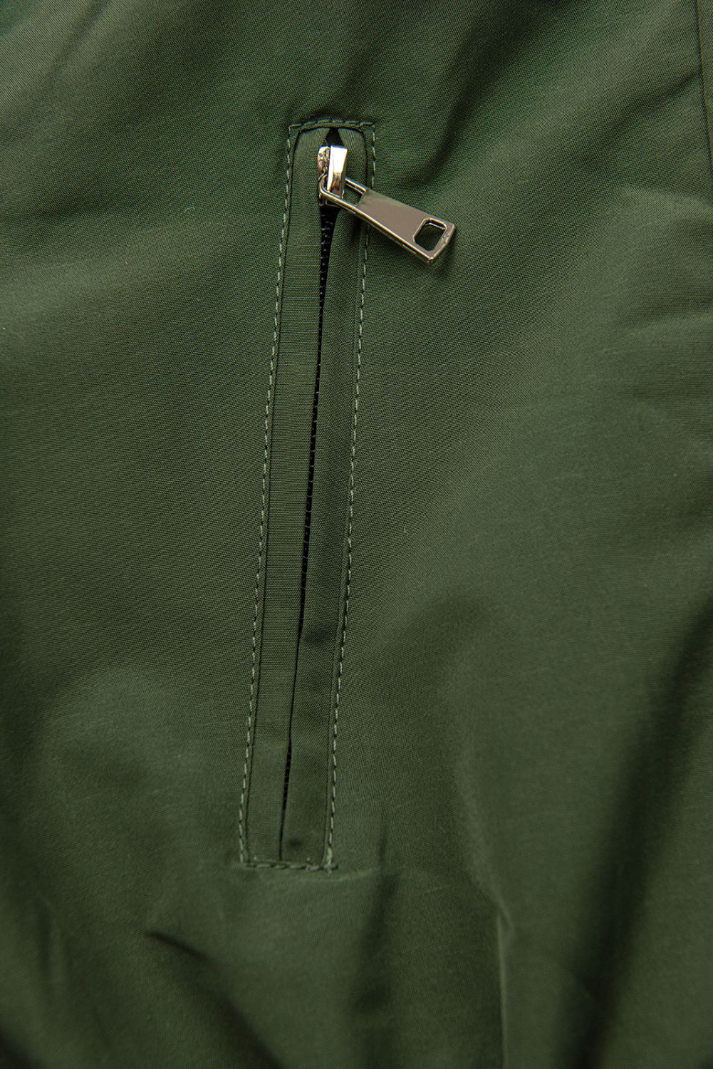 Przejściowa wzorzysta dwustronna parka khaki