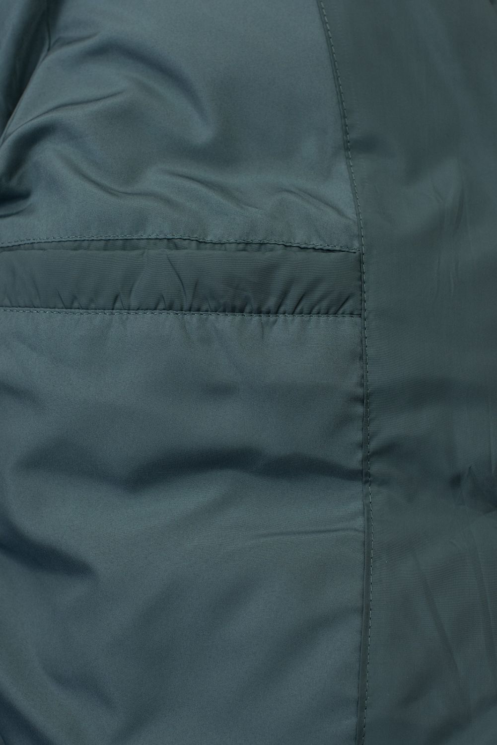 Szara długa kurtka zimowa z futerkiem