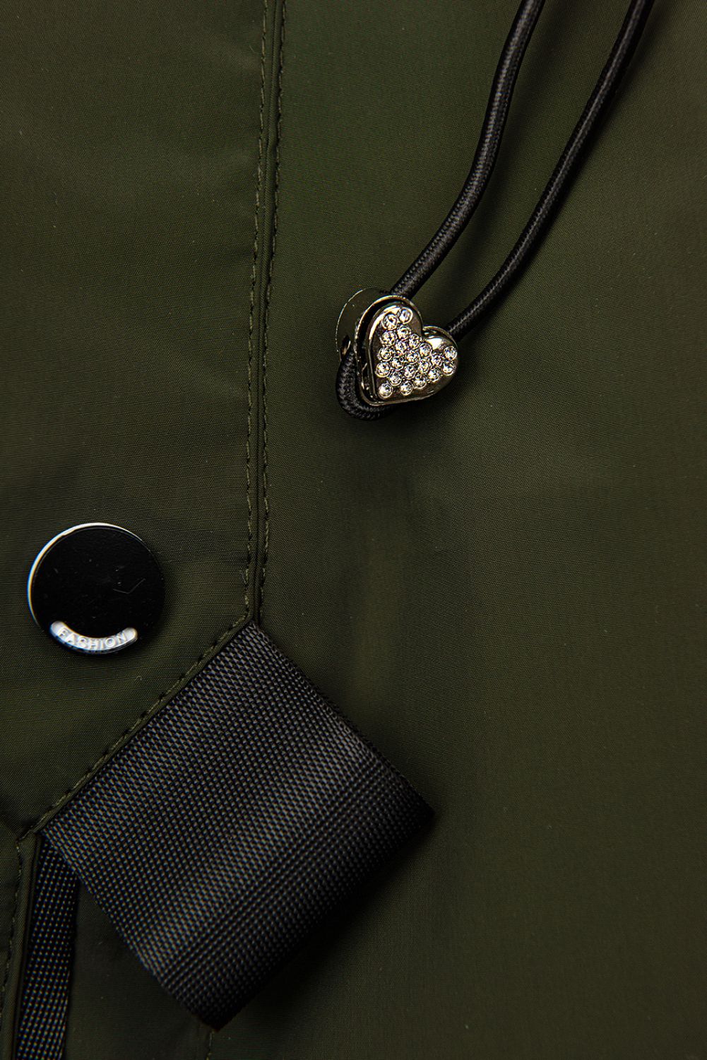 Khaki przejściowy płaszcz/parka