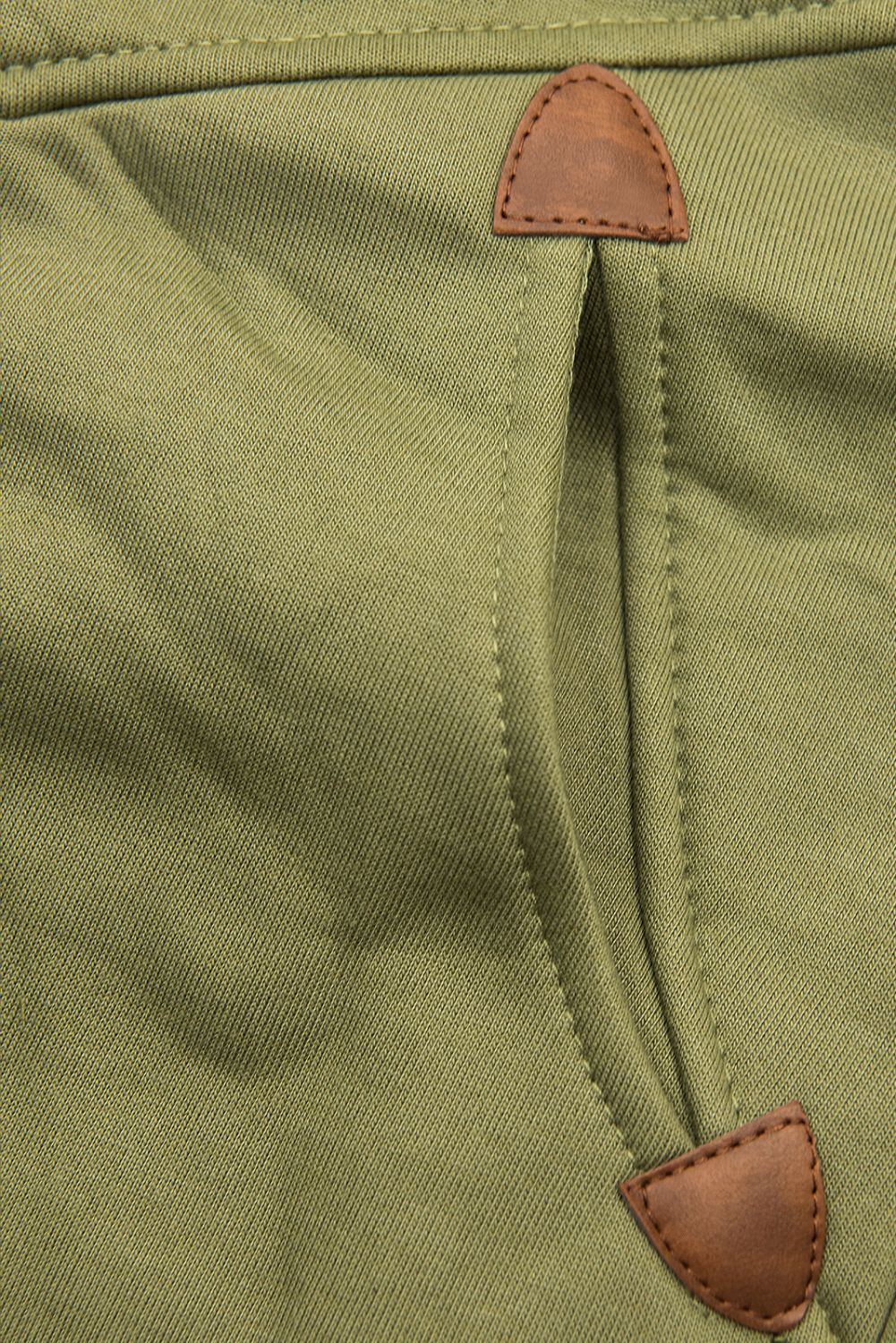 Khaki bluza z dwustronnym zamkiem