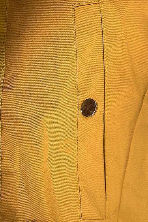 Żółta parka z żółtą futerkową podszewką