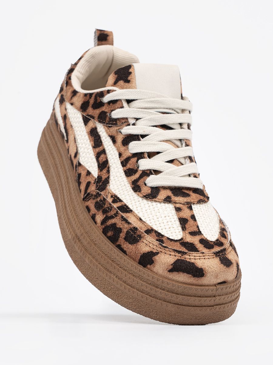 Damskie sneakersy w panterkę