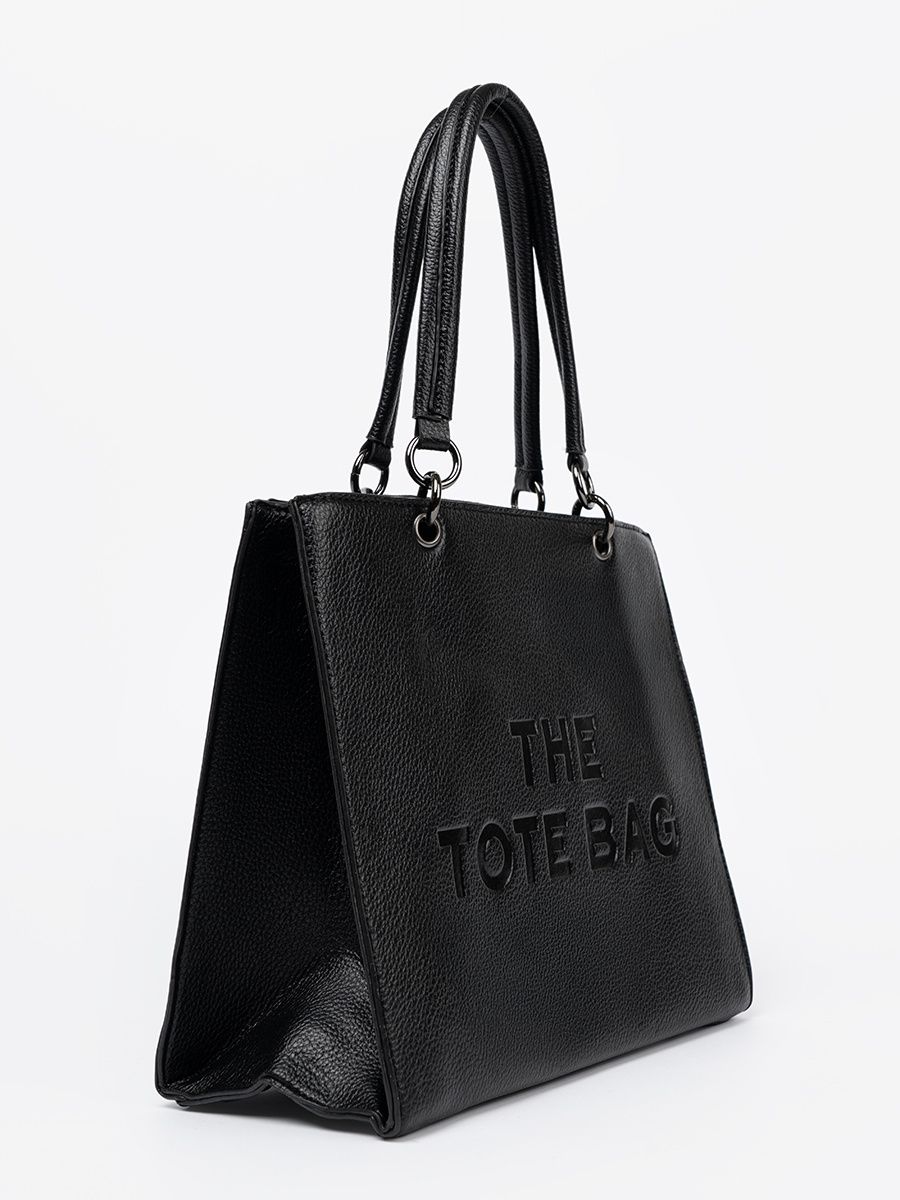 Klasyczna czarna shopperka TOTE