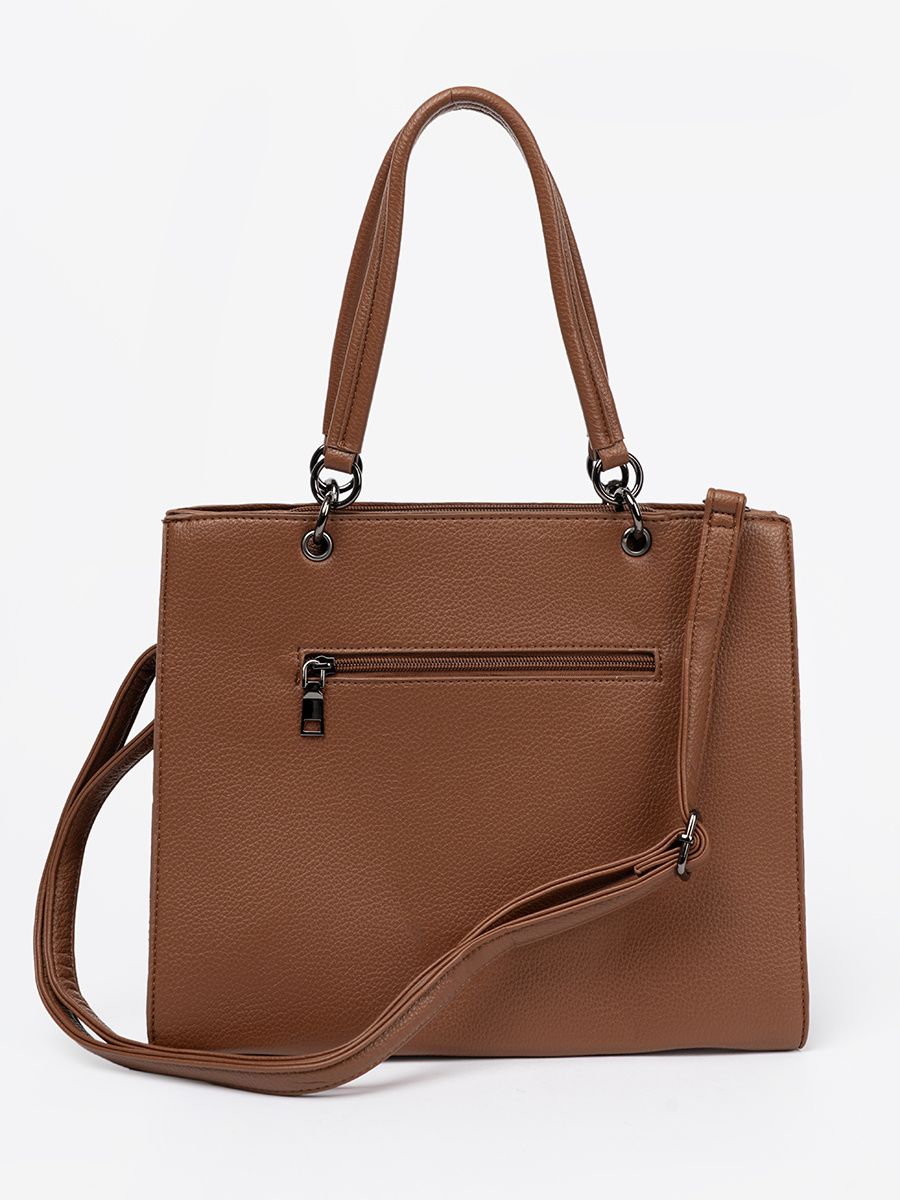 Torebka typu tote w ciepłym brązie