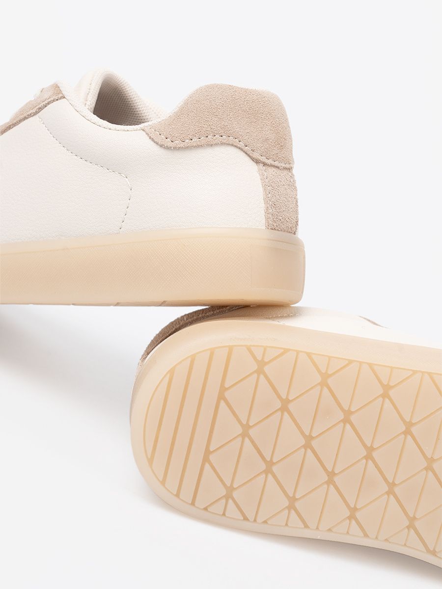 Biało-beżowe sneakersy damskie