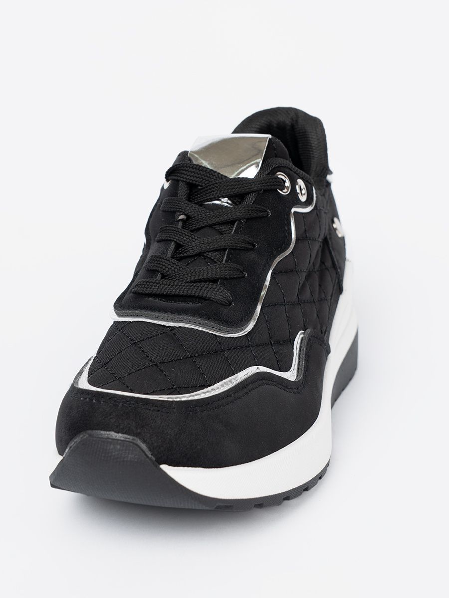 Czarne sneakersy damskie na platformie