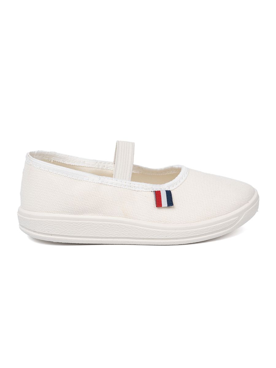 Lekkie białe buty z elastycznym paskiem