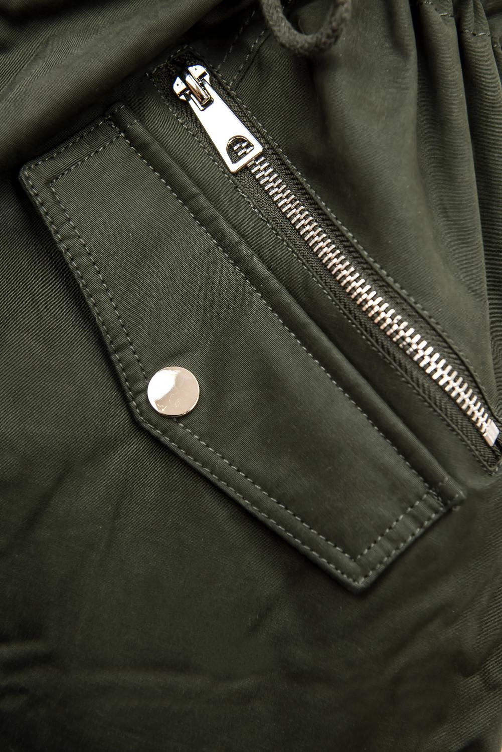 Khaki ocieplana parka