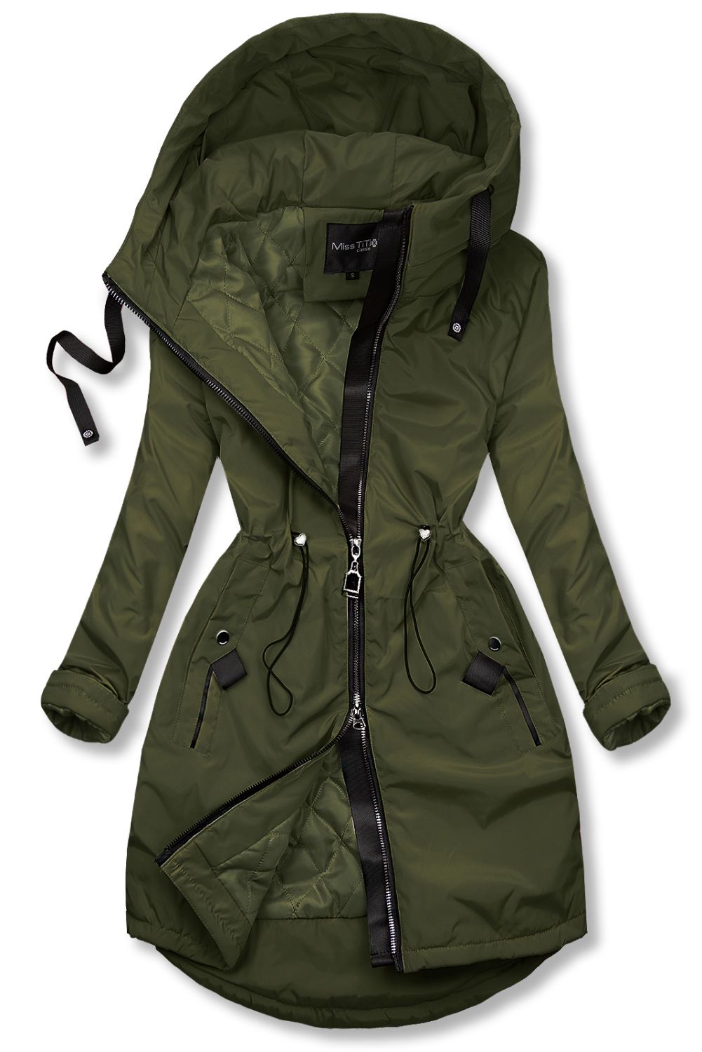 Khaki przejściowy płaszcz/parka