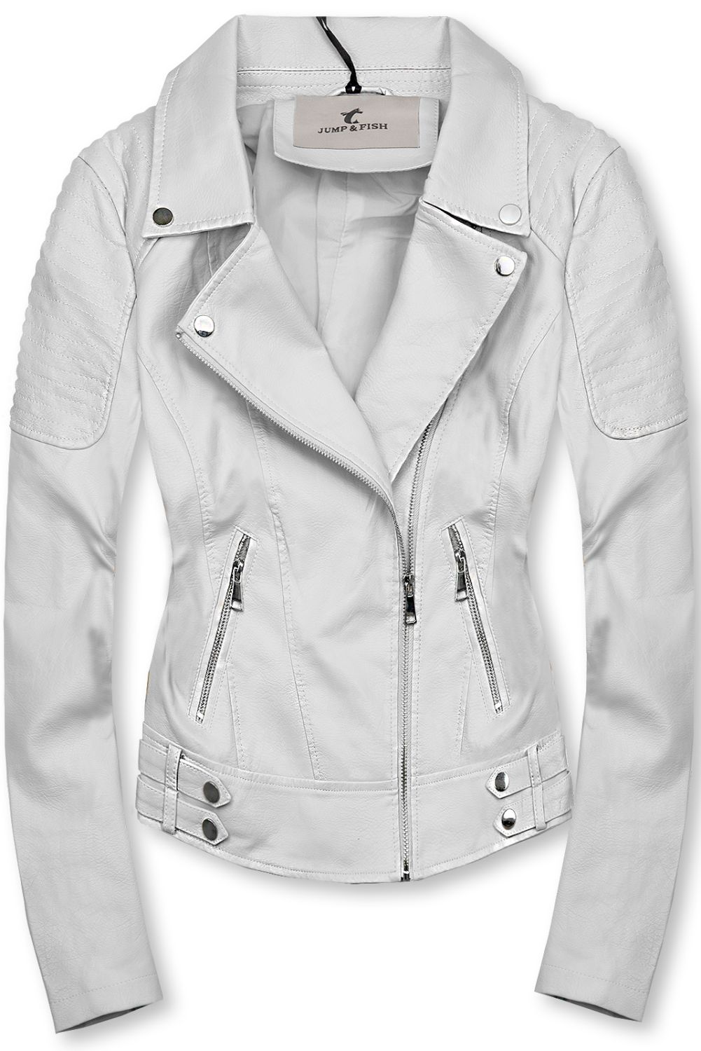 Biała motocyklowa ramoneska