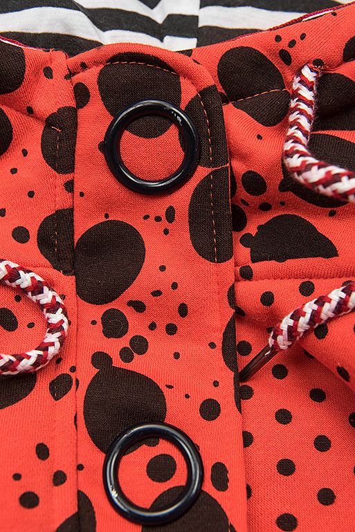 Pomarańczowa długa bluza w kropki