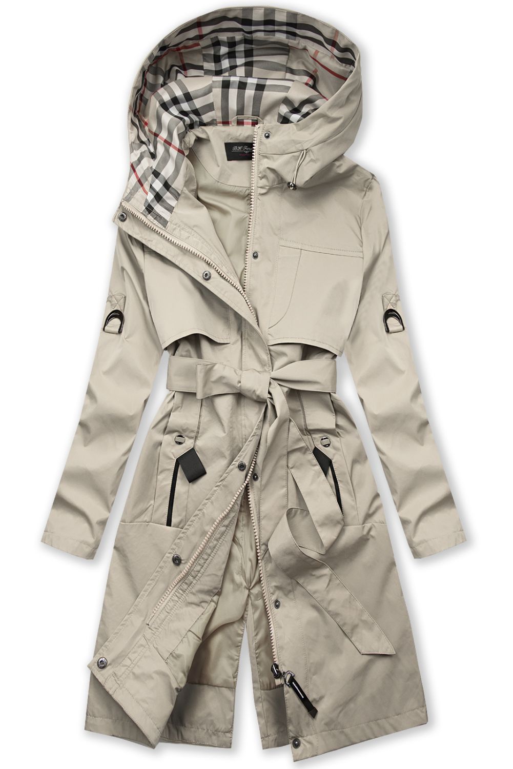 Trenchcoat z paskiem light beige
