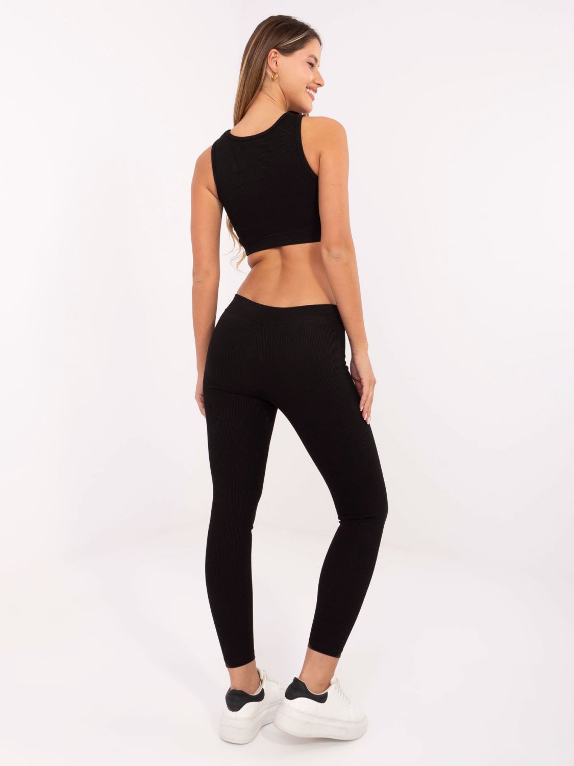 Czarny komplet sportowy FOR FITNESS