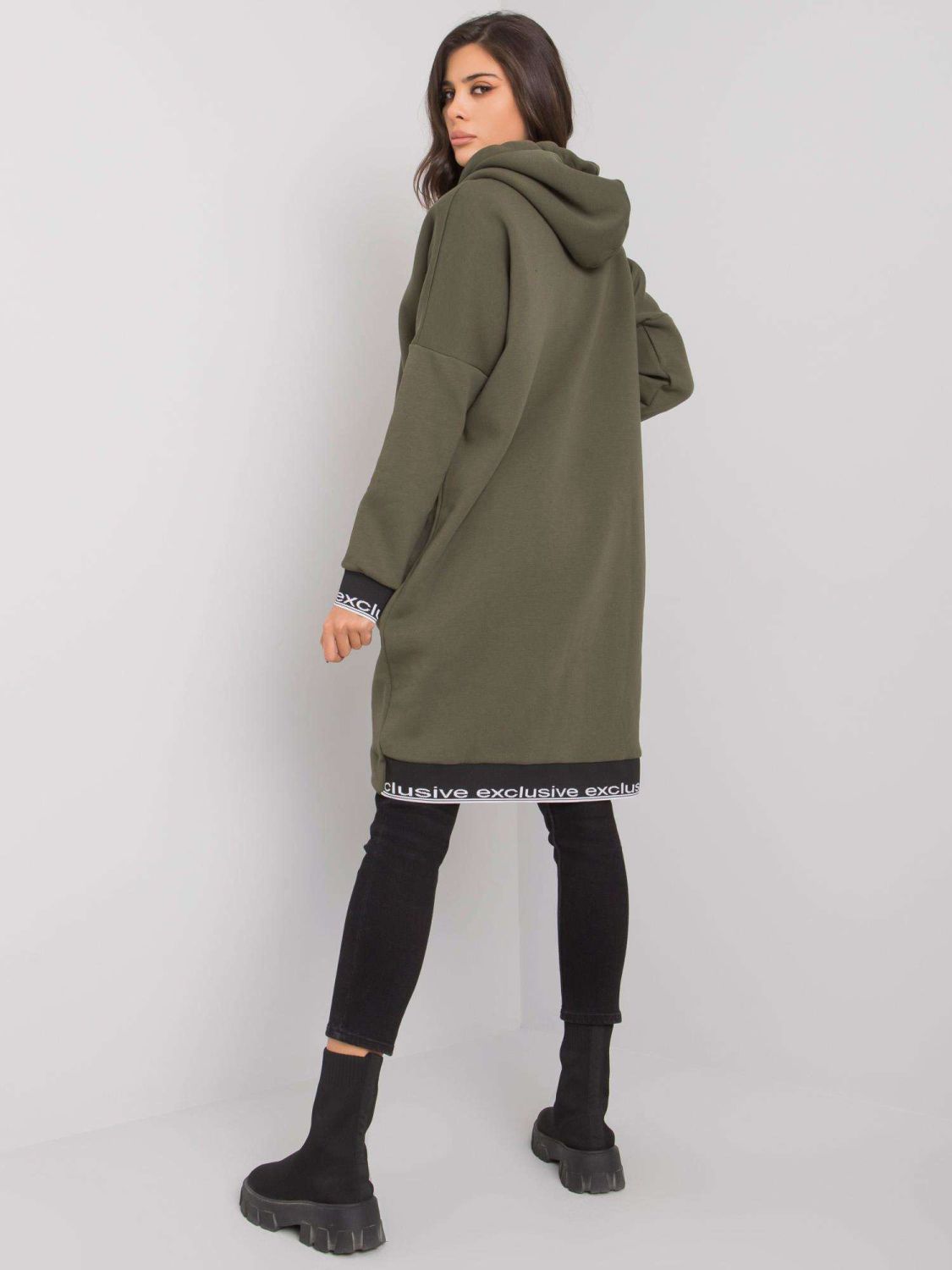 Khaki damska rozpinana bluza