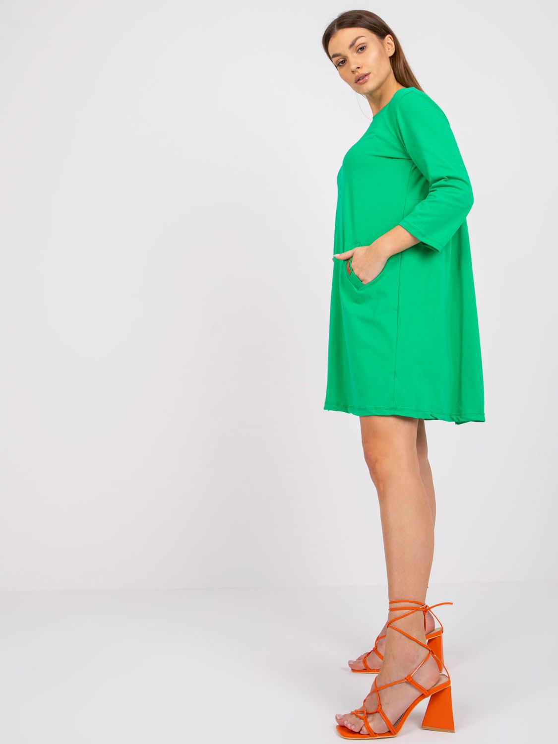 Oversize zielona sukienka
