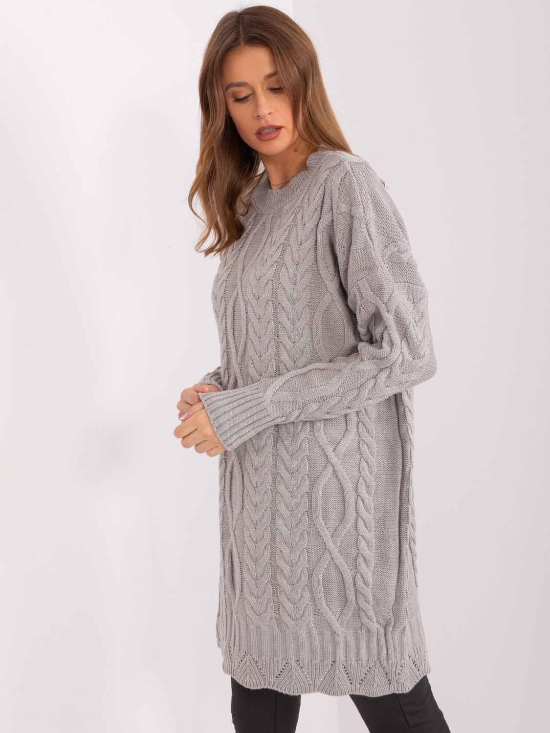 Stylowa szara midi sukienka