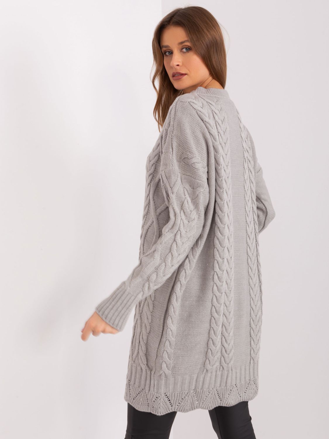 Stylowa szara midi sukienka