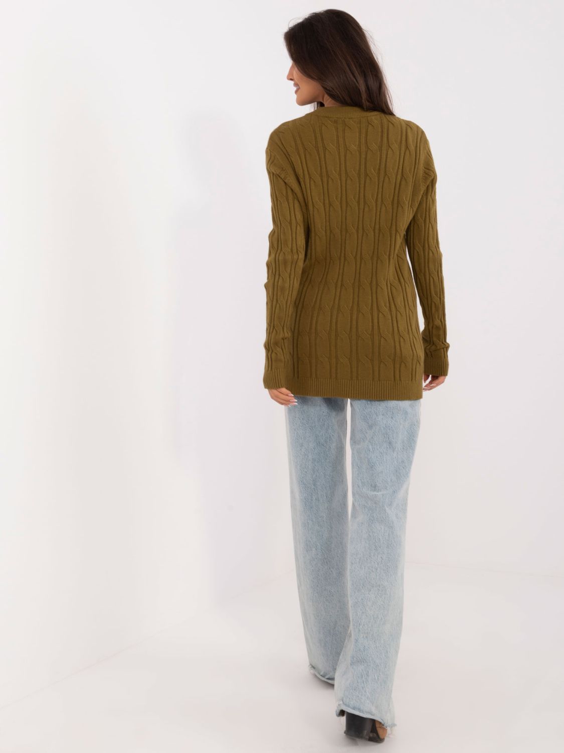 Sweter-AT-SW-2343.88-oliwkowy