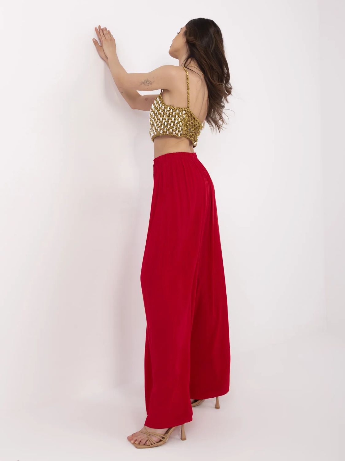 Stylowe czerwone spodnie